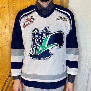 made in Canada Reebok Seattle Thunderbirds WHL/CHL Hockey Jersey